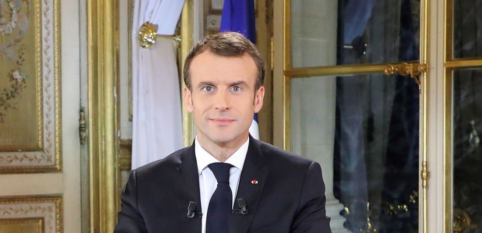 Emmanuel Macron lors de son "adresse à la Nation".