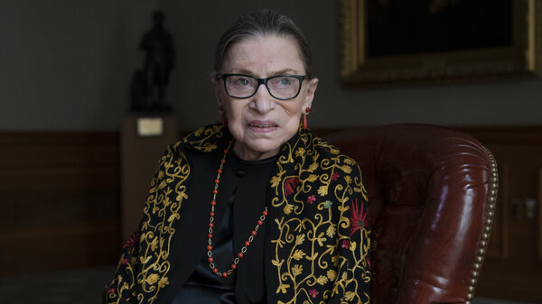 Supreme Court Justice Ruth Bader Ginsburg speaks with NPR in July.
