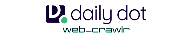 Text that says 'web_crawlr from the Daily Dot'  Text that says 'web_crawlr from the Daily Dot'