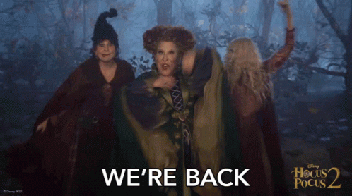Were Back Winifred Sanderson GIF Were Back Winifred Sanderson GIF