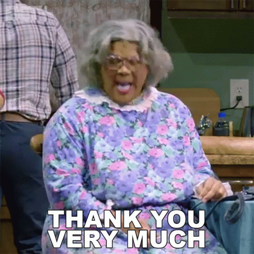 Thank You Very Much Tyler Perry GIF Thank You Very Much Tyler Perry GIF