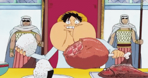 Luffy Eating GIF
