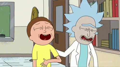 Rick And Morty Laughing GIF