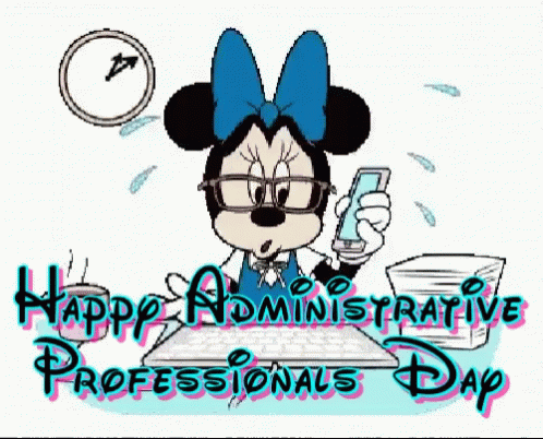 Happy Administrative Professionals Day Minnie Mouse GIF