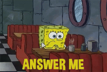 Answer Me - SpongeBob Squarepants GIF