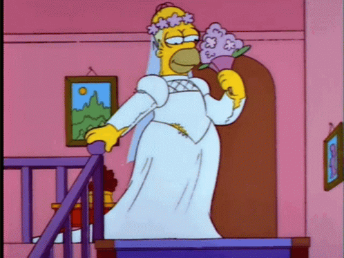 Homer Simpson Wedding Dress GIF