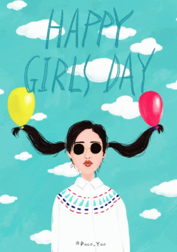 Happy Girls Day Balloons GIF Happy Girls Day Balloons GIF