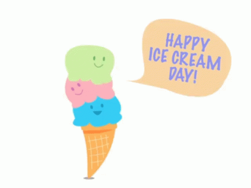 National Ice Cream Day Cone GIF