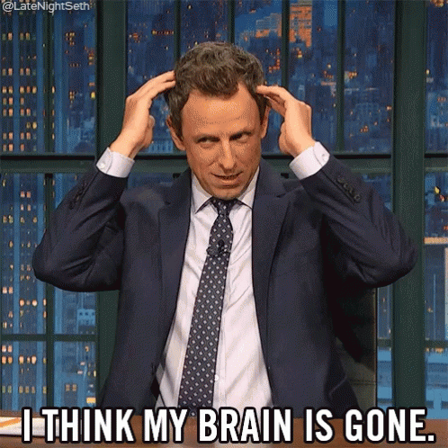 Seth Meyers My Brain Is Gone GIF Seth Meyers My Brain Is Gone GIF