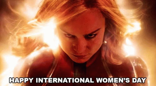 International Womens Day Captain Marvel GIF