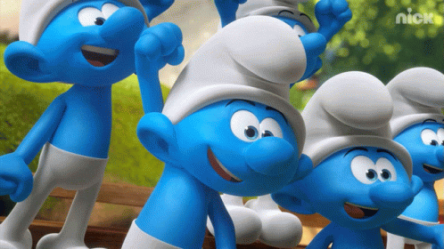 Cheering Smurfs GIF Cheering Smurfs GIF