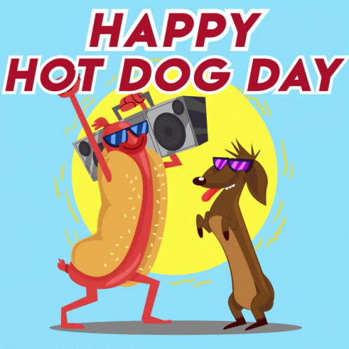 Happy Hot Dog Day National Hot Dog Day GIF Happy Hot Dog Day National Hot Dog Day GIF