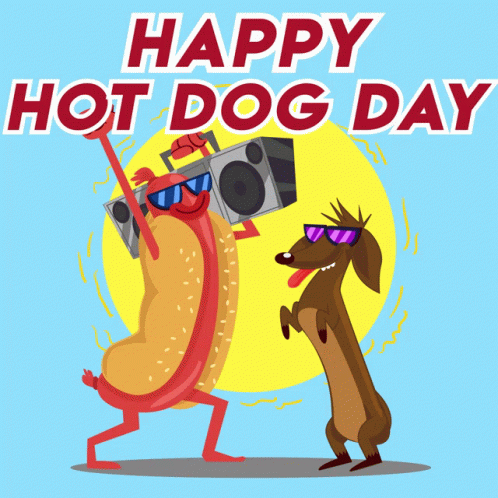 Happy Hot Dog Day National Hot Dog Day GIF