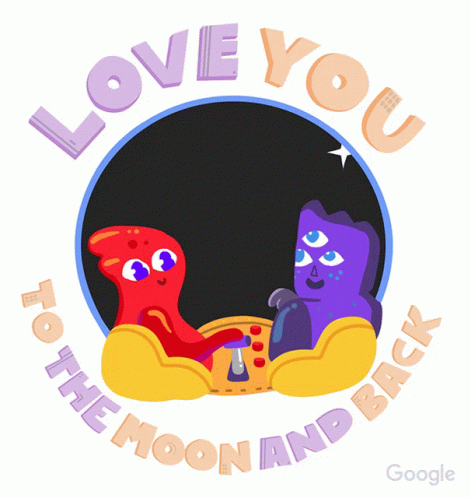 Love You To The Moon And Back Love You Forever GIF