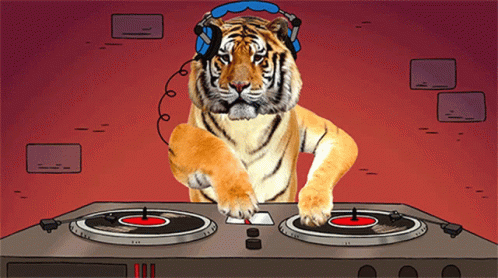 Musica Giant Realistic Flying Tiger GIF