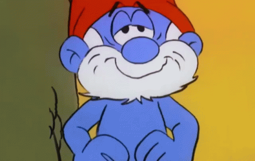 Papa Smurf Shrug Shoulders GIF Papa Smurf Shrug Shoulders GIF