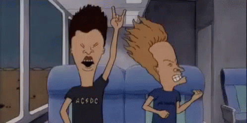 Beavis And Butthead Rocking GIF