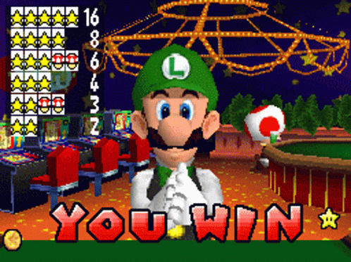 Luigi You Win GIF Luigi You Win GIF