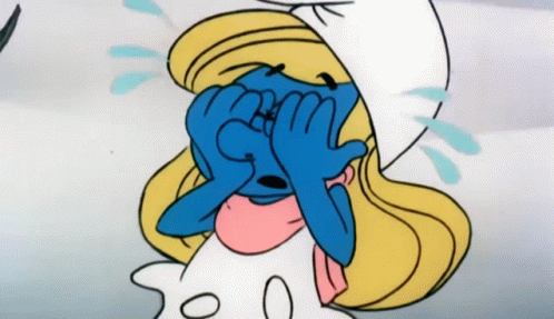 Smurfette Crying Sad GIF Smurfette Crying Sad GIF