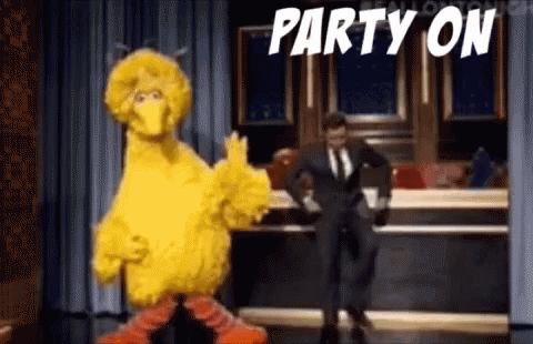 Party On Big Bird GIF Party On Big Bird GIF