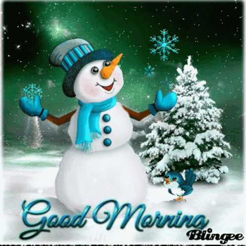 Good Morning Snowman GIF Good Morning Snowman GIF