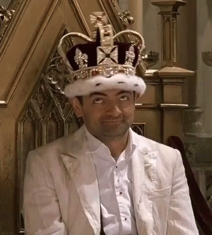 Rowan Atkinson Crown GIF