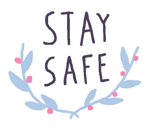 Text Stay Safe Sticker by Sara Maese for iOS & Android | GIPHY