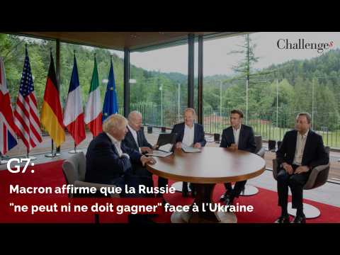 G7: Macron affirme que la Russie "ne peut ni ne doit gagner" face à l'Ukraine