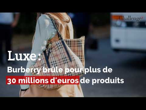 Luxe : Burberry brûle pour 30 millions d'euros de produits