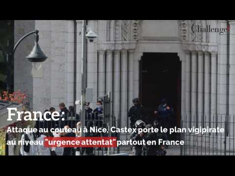 France: Attaque au couteau à Nice, Castex porte le plan vigipirate au niveau "urgence attentat" partout en France