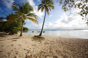 Une plage en Guadeloupe en mars. 