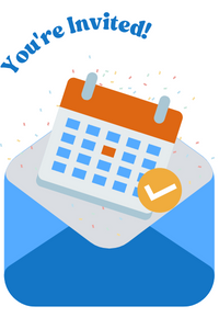 envelope with a calendar in it. You're invited. envelope with a calendar in it. You're invited.