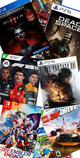 Covers of various games Covers of various games