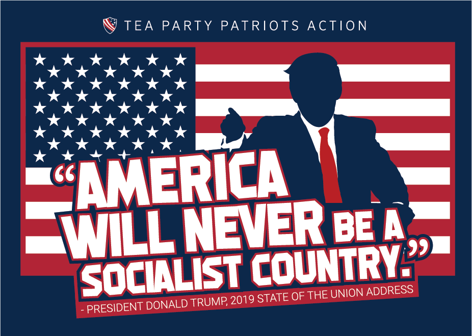 ''America will NEVER be a socialist country'' Tshirts