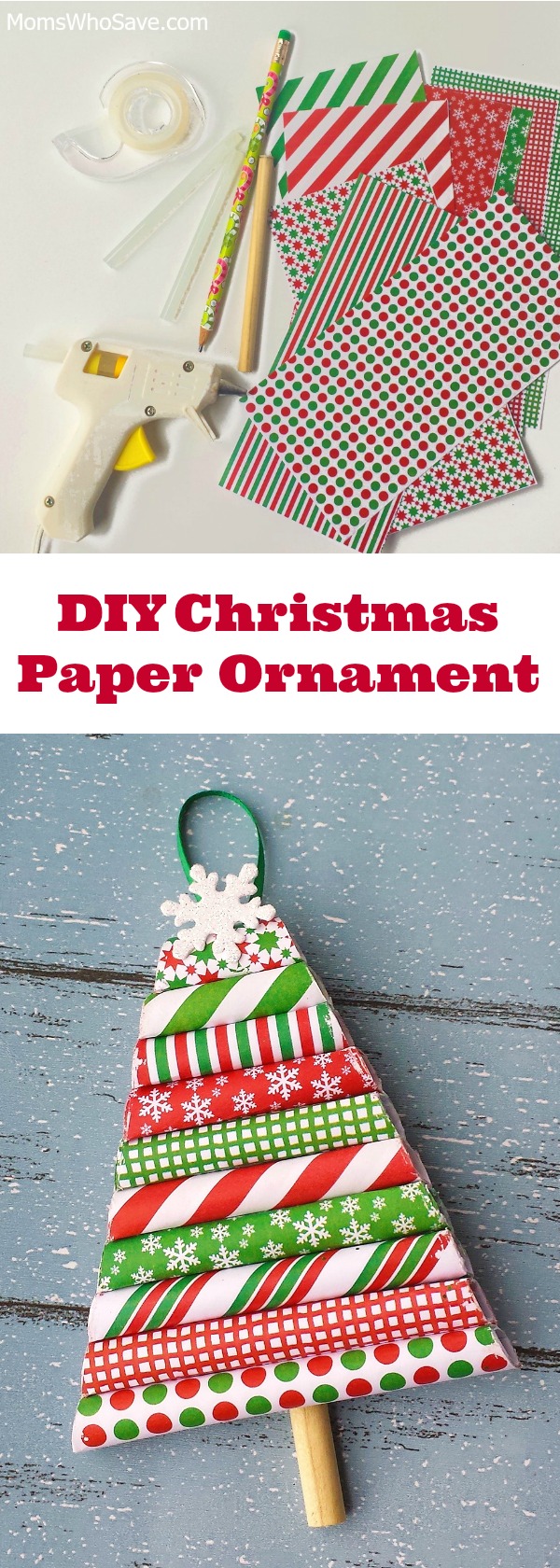 ornament craft from wrapping paper