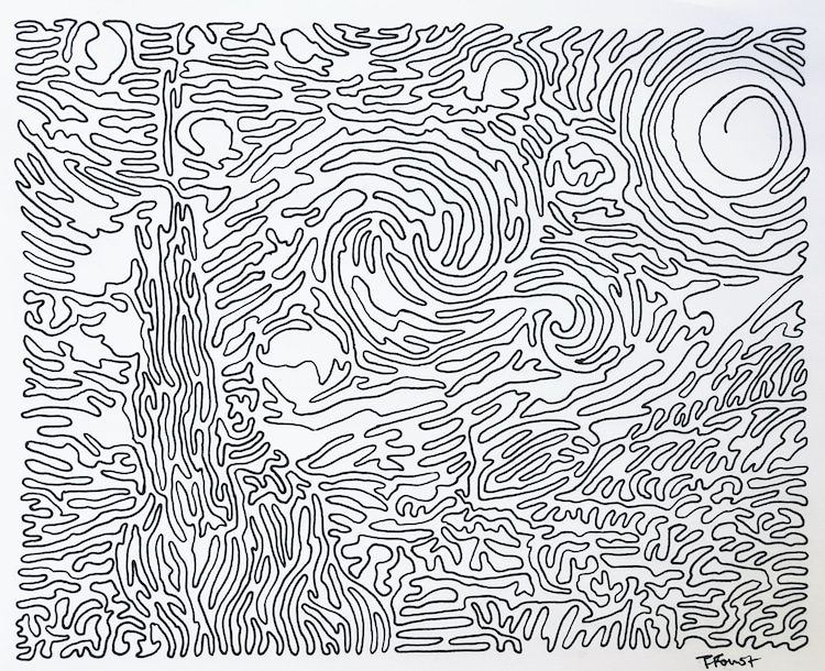 Continuous Line Drawing by Tyler Fourst