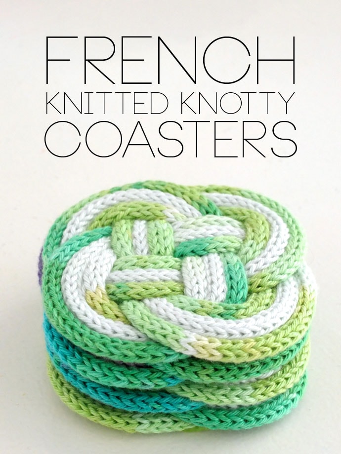 What to do with french knitting? Make coasters