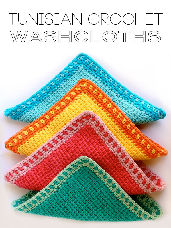 Tunisian crochet washcloth pattern and instructions mypoppet.com.au