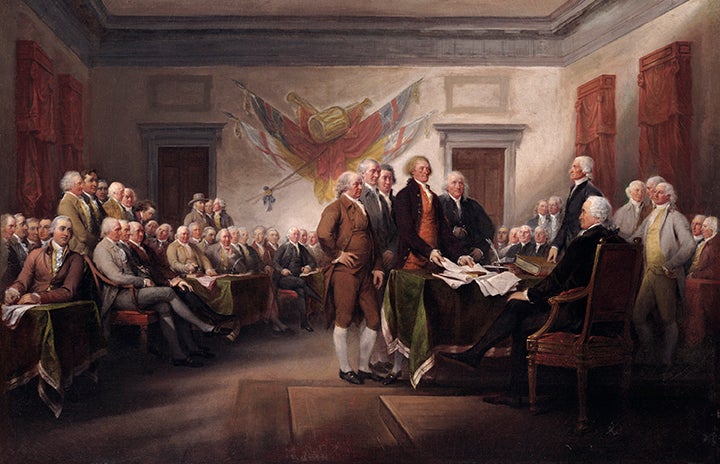 Image result for rare painting of the declaration of independence
