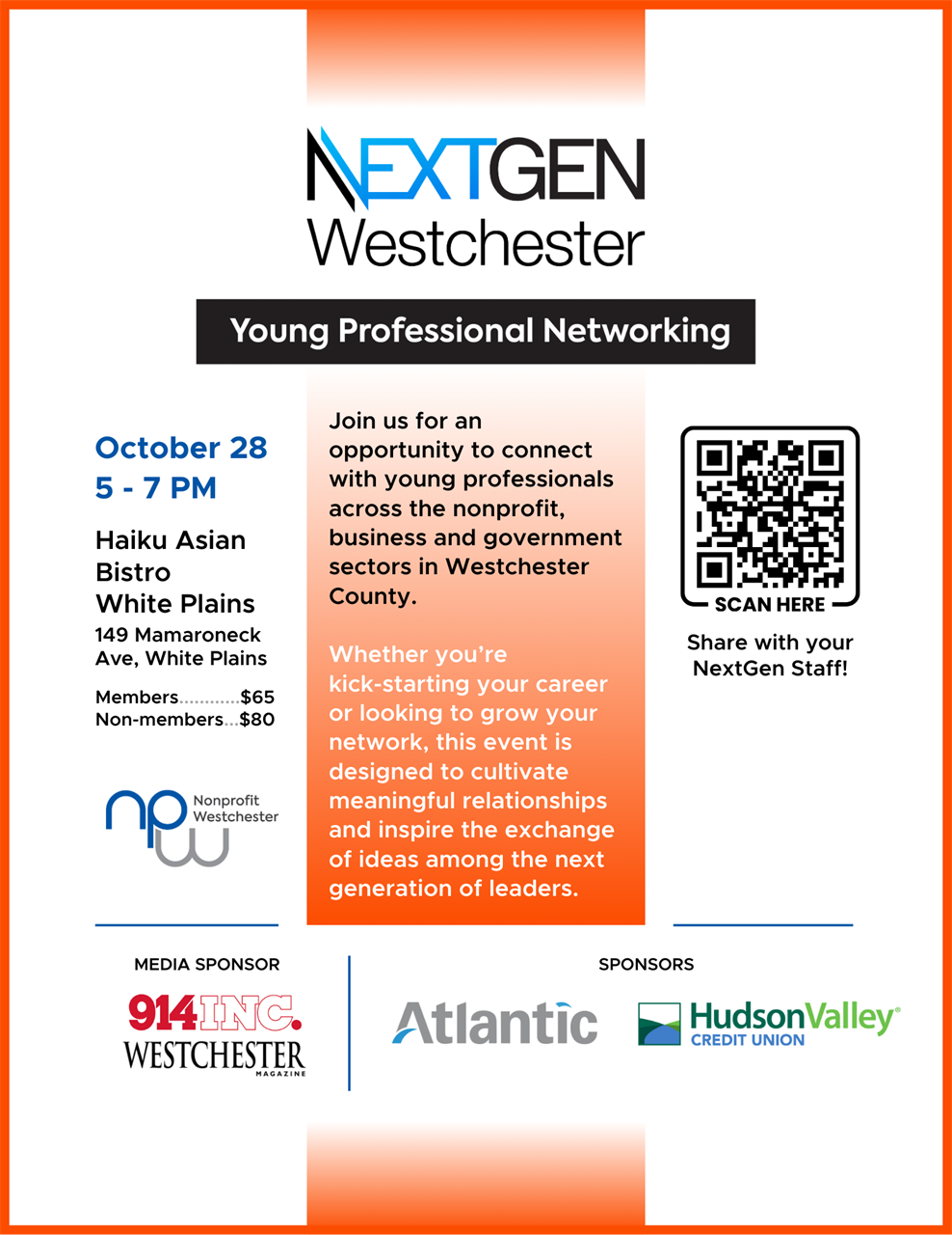 NextGen Westchester: Young Professional Networking: October 28