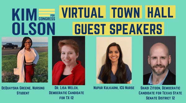 Kim Olson for Congress is hosting a virtual town hall!