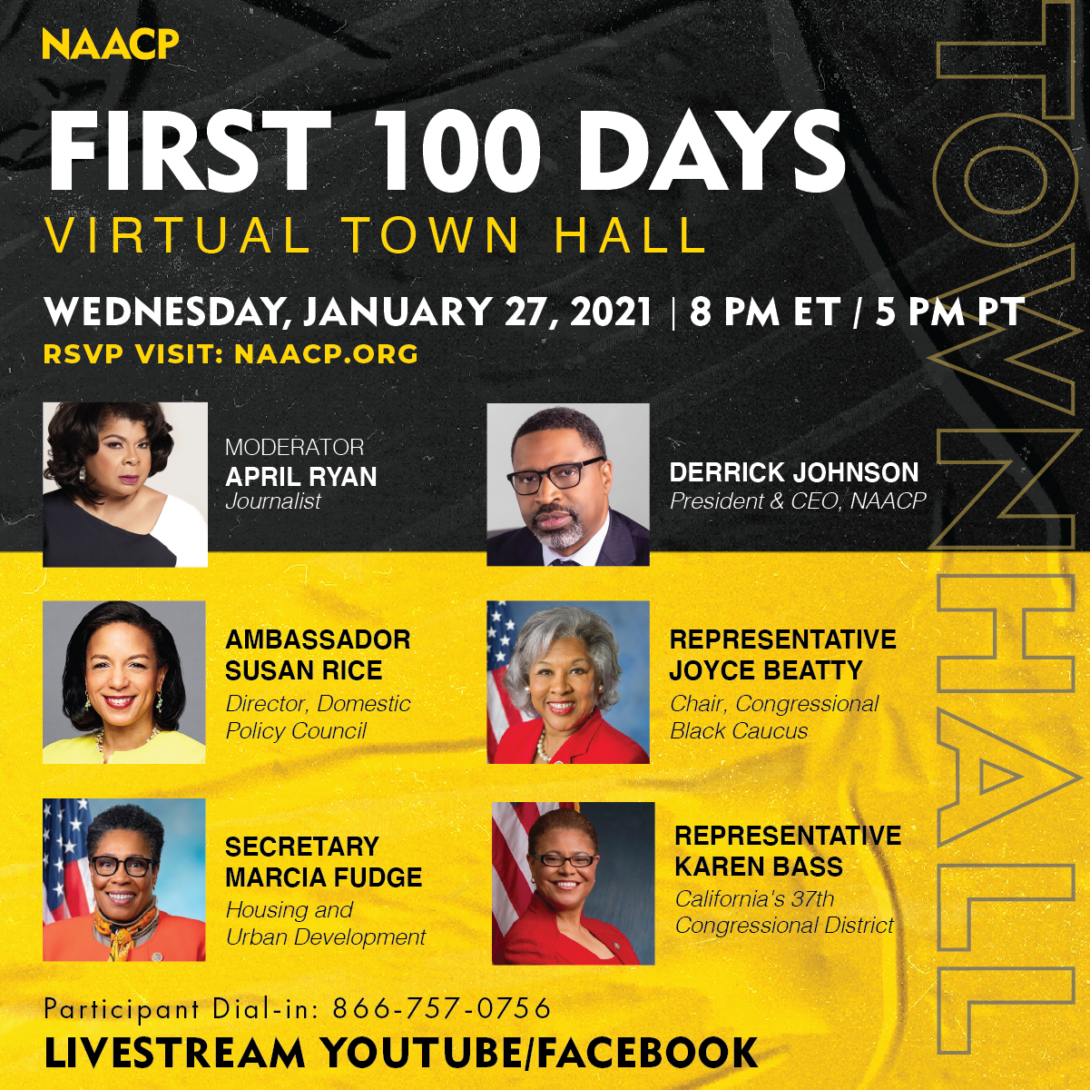 NAACP - First 100 Days Virtual Town Hall  - RSVP