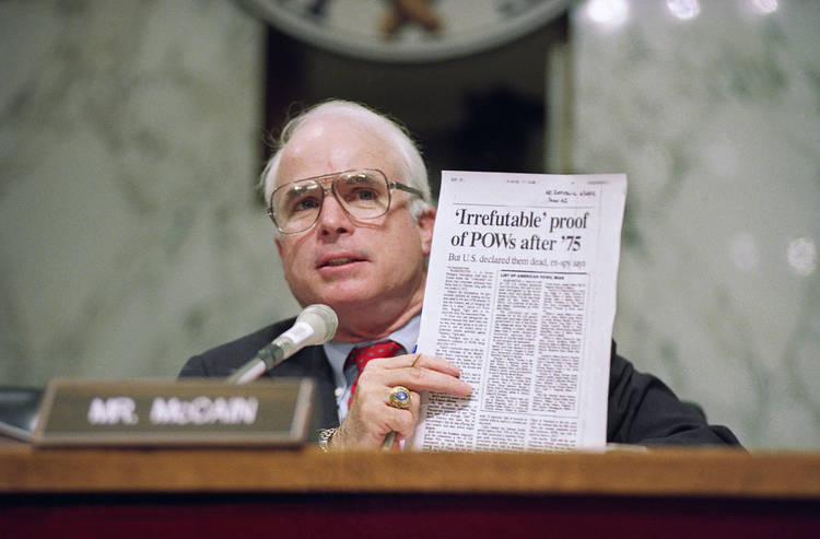 John McCain speaks during a hearing in 1992. (John Duricka/AP)