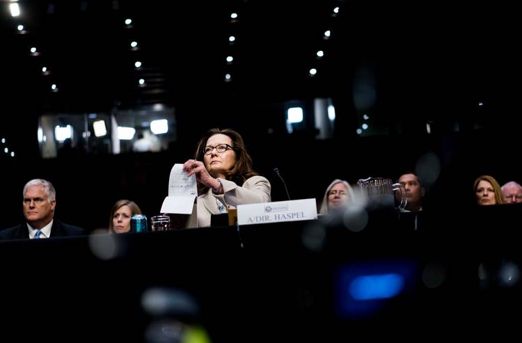 Gina Haspel testifies before the Senate Intelligence Committee for consideration to be CIA Director. (Melina Mara/The Washington Post)