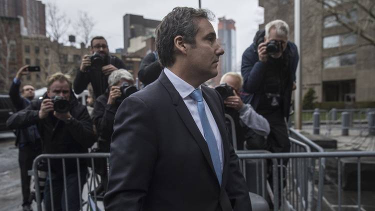 Michael Cohen arrives at federal court in New York. (Wes Bruer/Bloomberg News)