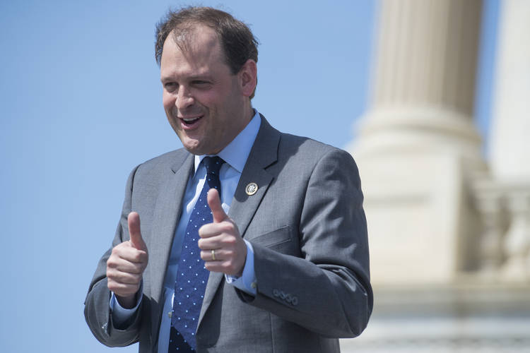 Rep. Garland “Andy” Barr (R-Ky.) is one of the vulnerable Republicans unable to stay on message this summer because of President Trump's changing positions on issues from Russia to family separations. Constant White House drama has created several openings for Barr's Democratic challenger. (Tom Williams/CQ Roll Call)