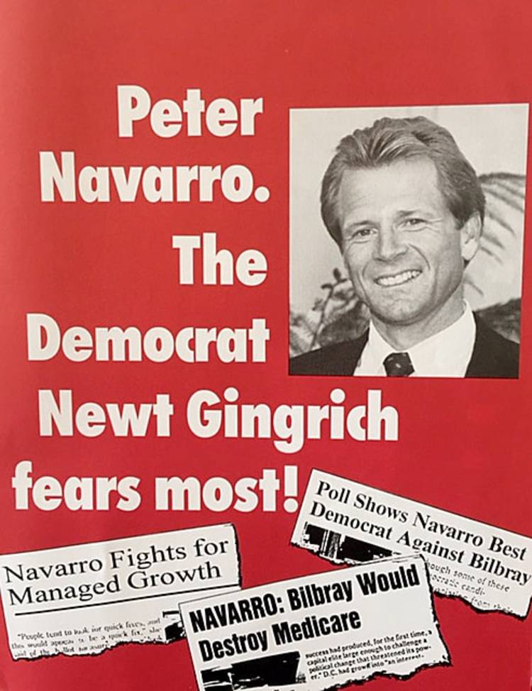 This is a flier from Navarro's unsuccessful 1996 campaign for Congress.