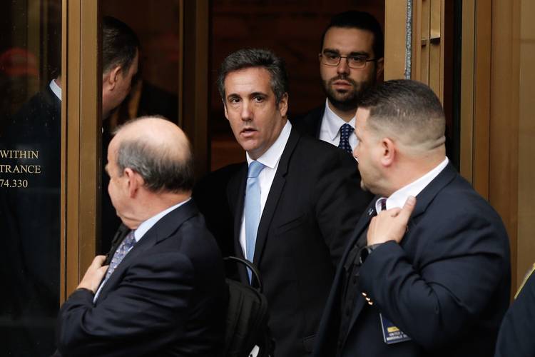 Michael Cohen exits federal court in Lower Manhattan, N.Y. (Eduardo Munoz/AFP/Getty Images)