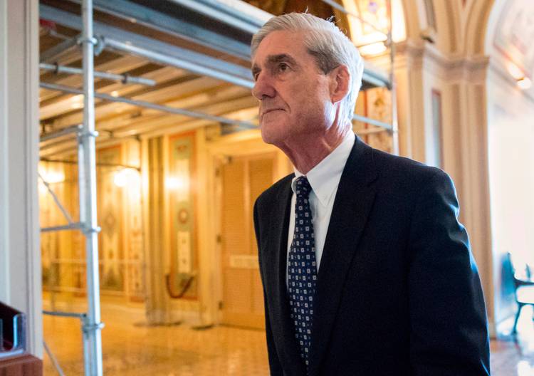 Special counsel Robert Mueller departs after a meeting on Capitol Hill. (J. Scott Applewhite/AP)