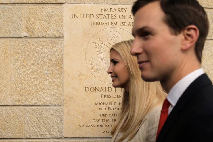 Jared Kushner and his wife, Ivanka Trump. (Sebastian Scheiner/AP)